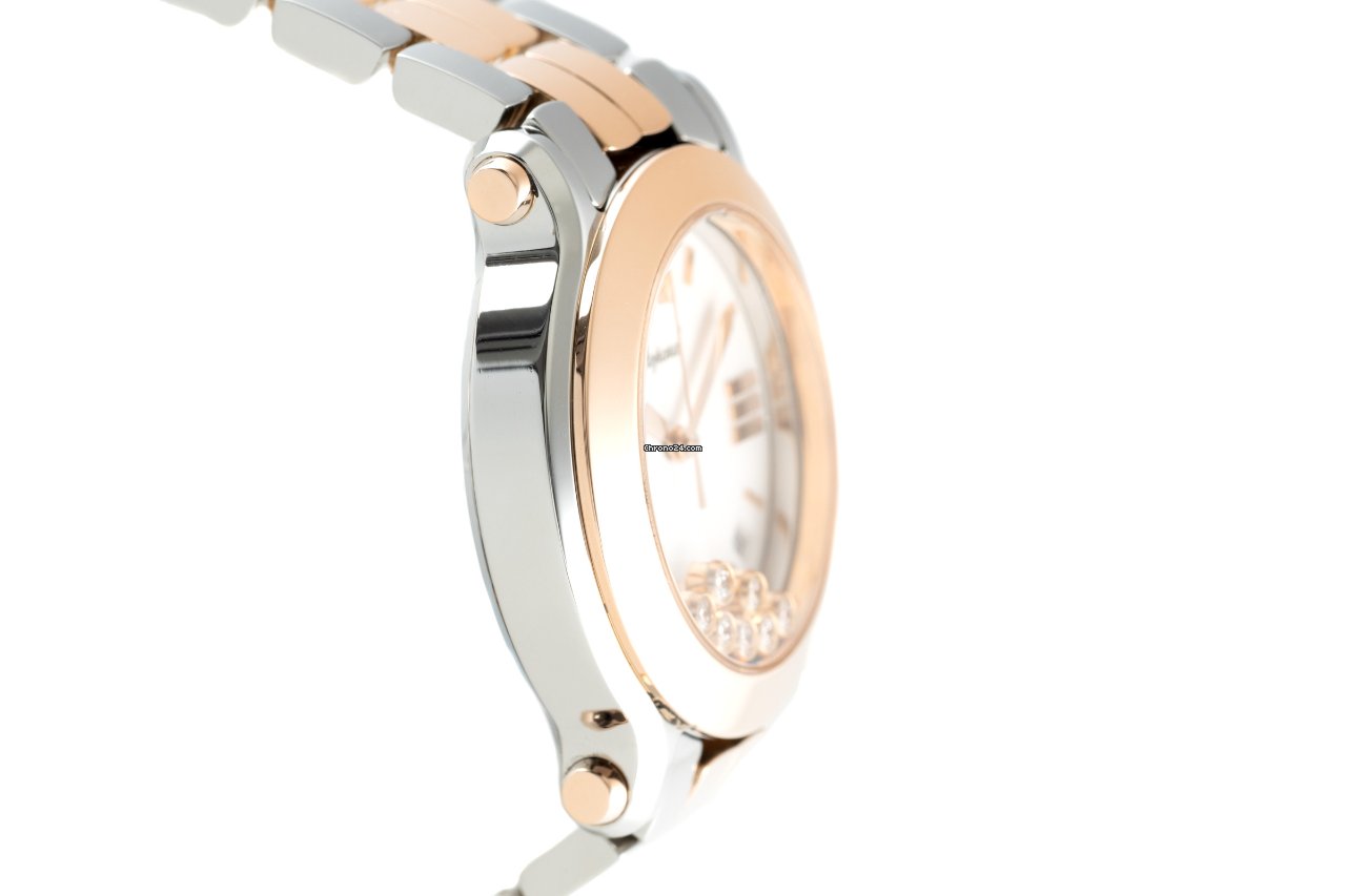 IMG_9081 Chopard Happy Sport Womens watch Quartz Gold Steel 27 8488 Replica 4