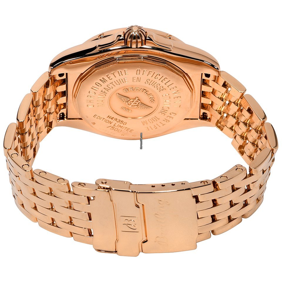 IMG_9081 Breitling Cockpit Mens watch Unisex Automatic Rose gold H49350 Replica 4