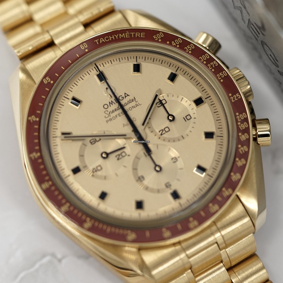 IMG_9081 Omega Speedmaster Professional Moonwatch Mens watch Unisex Manual winding Yellow gold 310.60.42.50.99.001 Replica 4