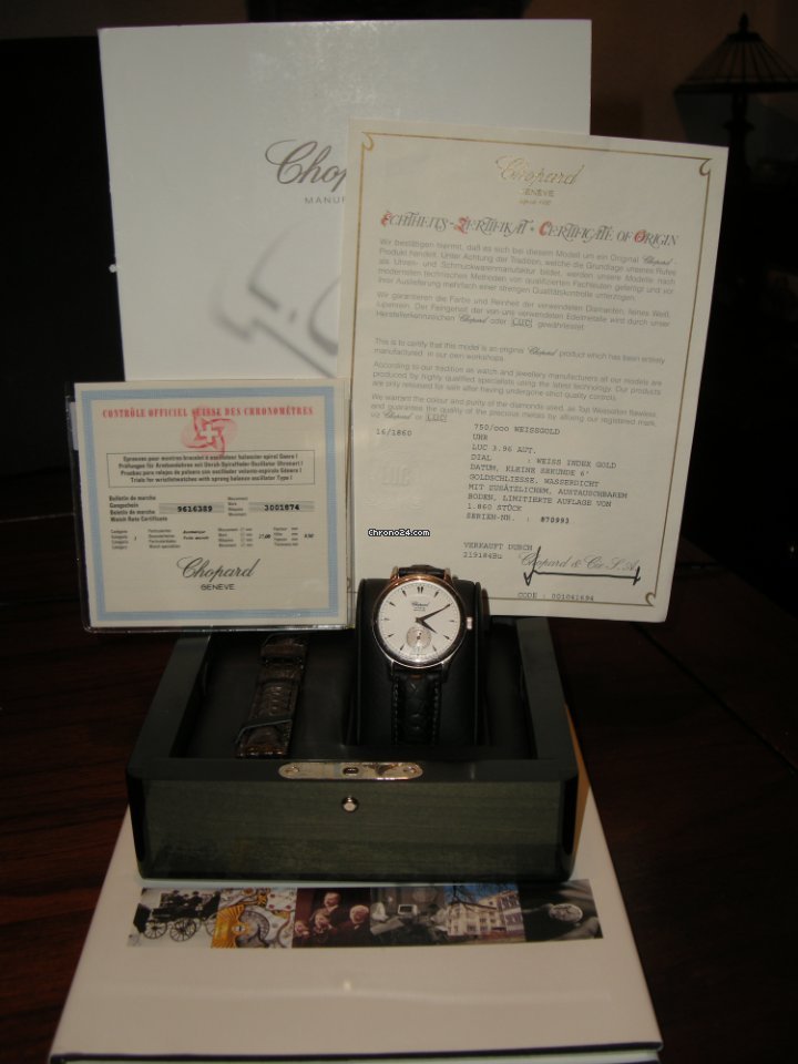 IMG_9081 Chopard L.U.C Mens watch Unisex Automatic White gold 161860 Replica 4