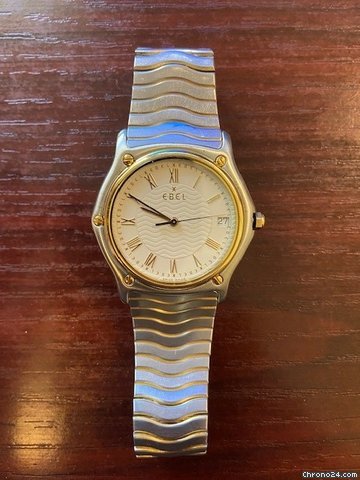 IMG_9081 Ebel Sportwave Mens watch Unisex Quartz Gold Steel 1187141 Replica 4