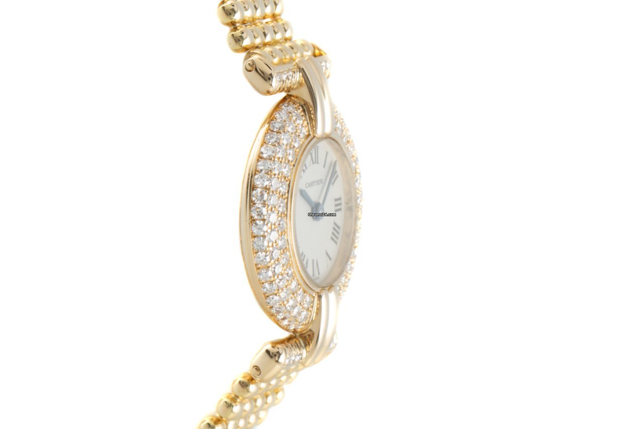 IMG_9081 Cartier Womens watch Quartz Yellow gold 8109 Replica 4