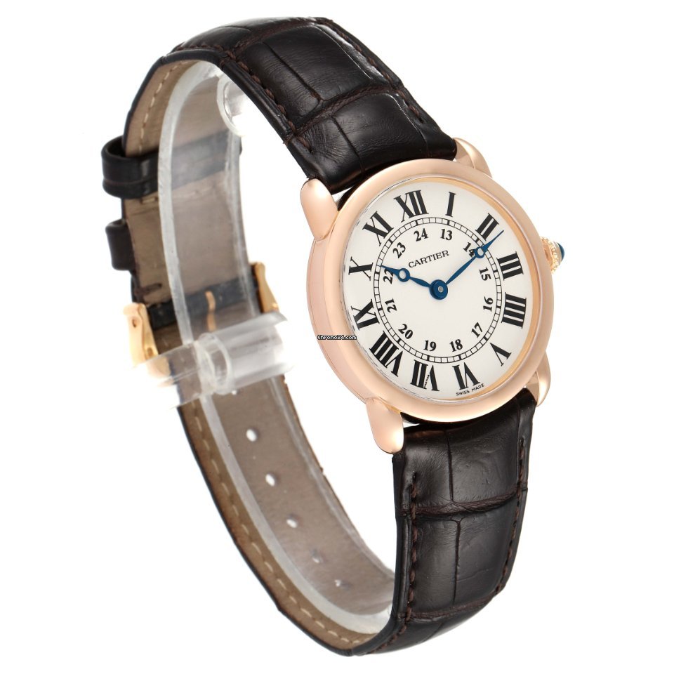 IMG_9081 Cartier Ronde Louis Cartier Womens watch Quartz Rose gold W6800151 Replica 4