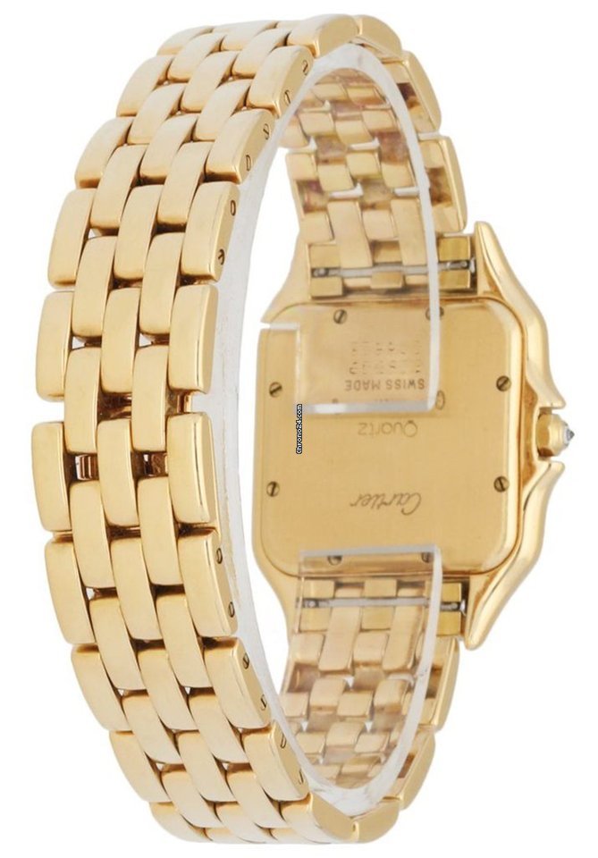 IMG_9081 Cartier Panthere Mens watch Unisex Quartz Yellow gold 883969 Replica 4