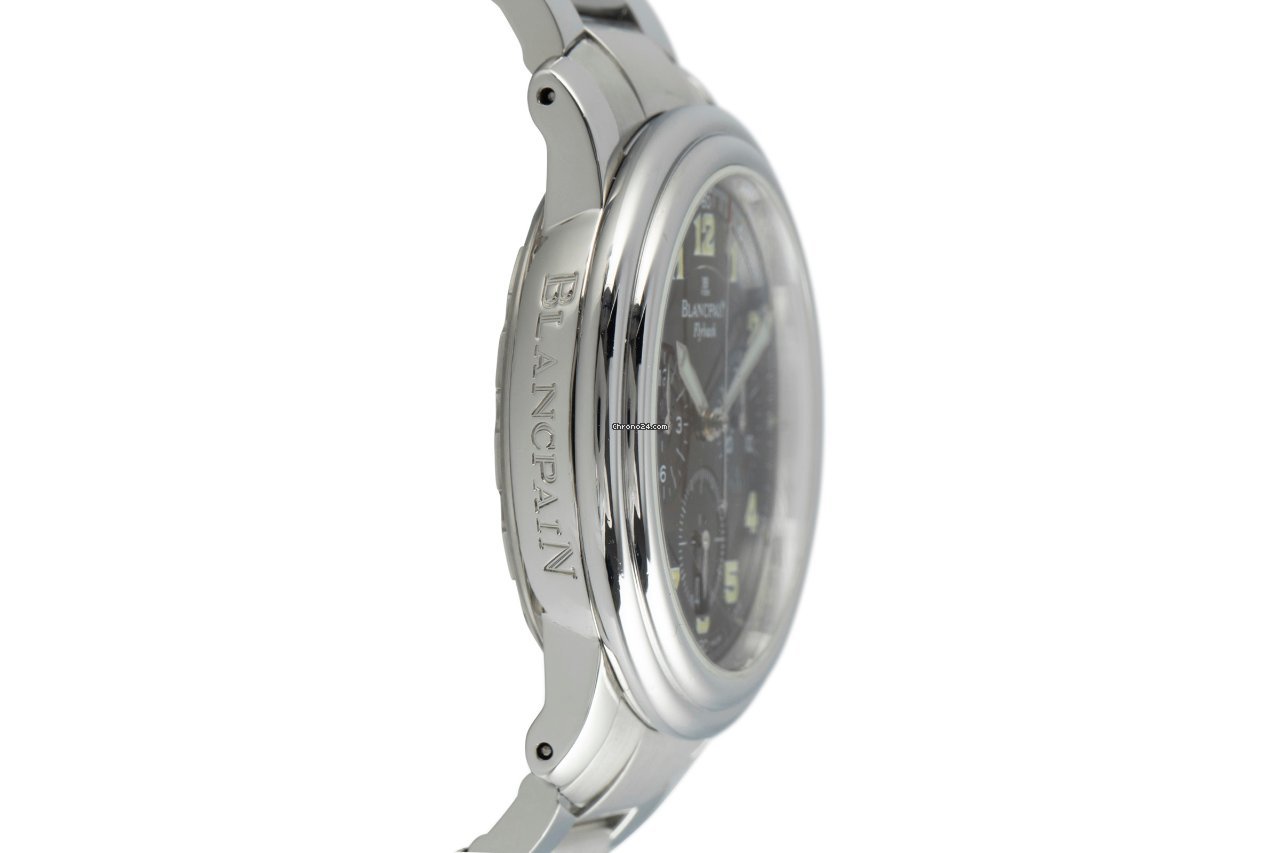 IMG_9081 Blancpain Leman Fly-Back Mens watch Unisex Automatic Steel 2185F Replica 4