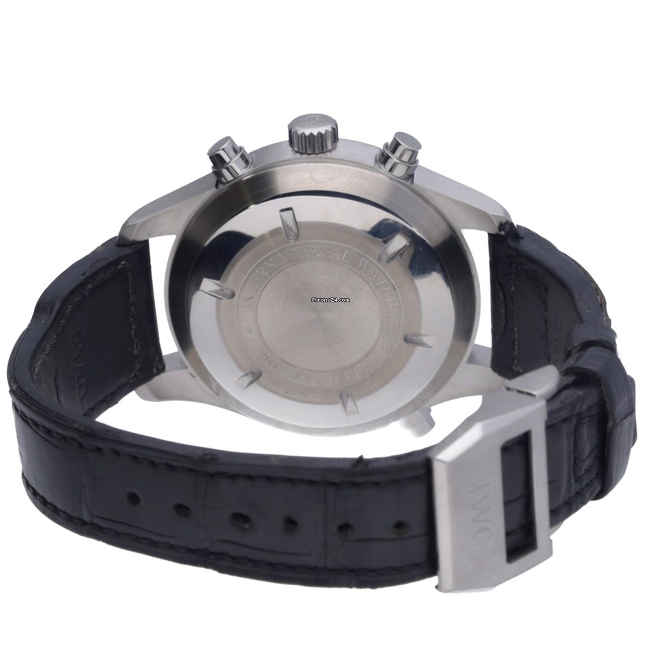 IWC Pilot Double Chronograph Mens watch Unisex Automatic Steel IW377801 Replica 4