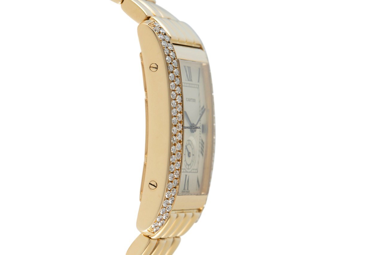 Cartier Tank Americaine Mens watch Unisex Quartz Yellow gold 8119 Replica 4