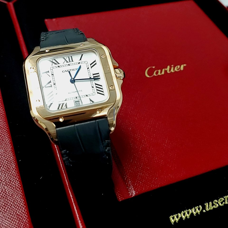 Cartier Santos Mens watch Unisex Automatic Rose gold WGSA0019 Replica 4