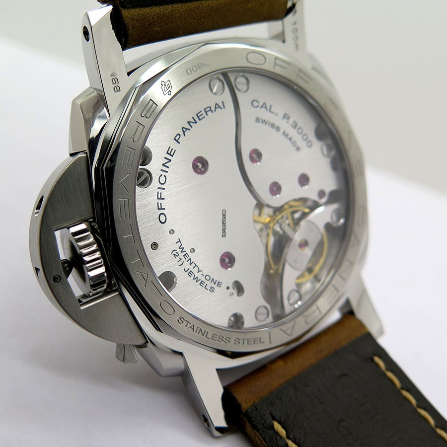IMG_9081 Panerai Luminor 1950 Mens watch Unisex Manual winding Steel PAM 557 Replica 4