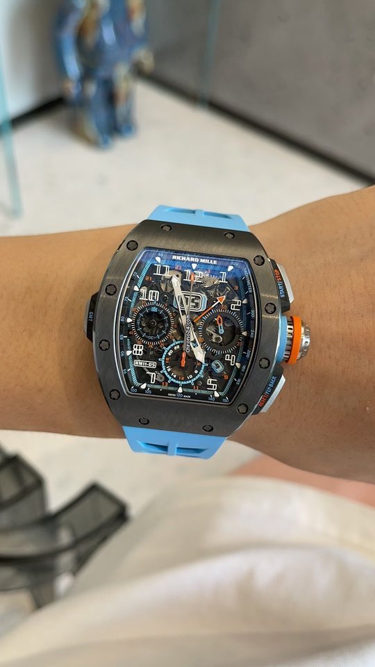Richard Mille RM 011 Mens watch Unisex Automatic Carbon RM11-05 Automatic Winding Flyback Chronograph Gmt Replica 4