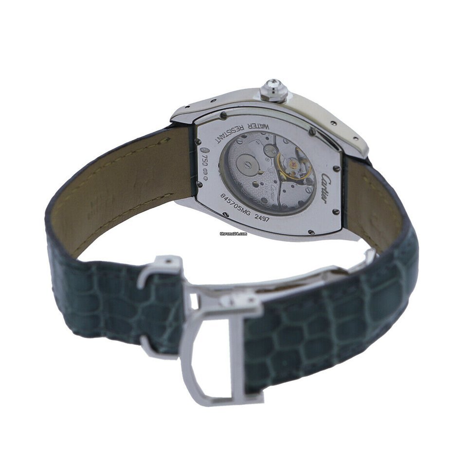 Cartier Tortue Mens watch Unisex Automatic White gold 2497 Replica 4