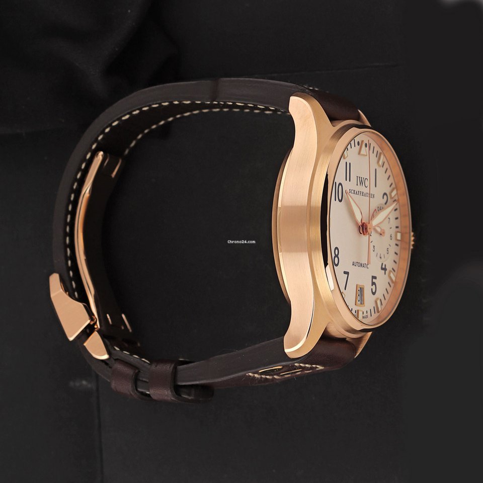 IMG_9081 IWC Big Pilot Mens watch Unisex Automatic Rose gold IW500425 Replica 4