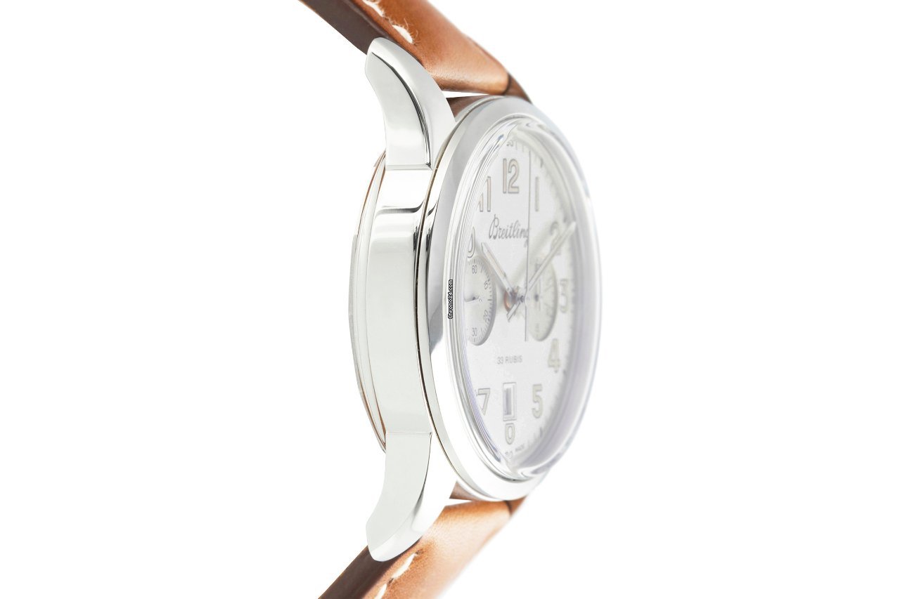 IMG_9081 Breitling Transocean Chronograph Mens watch Unisex Manual winding Steel AB1411 Replica 4