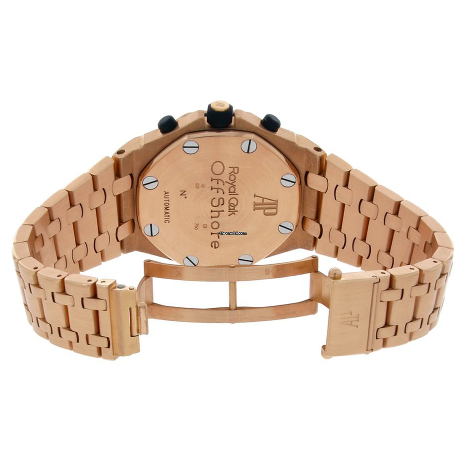 IMG_9081 Audemars Piguet Royal Oak Offshore Chronograph Mens watch Unisex Automatic Rose gold 26170OR.OO.1000OR.01 Replica 4