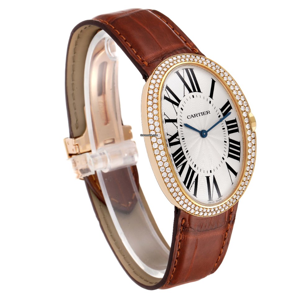 IMG_9081 Cartier Baignoire Womens watch Manual winding Rose gold WB520005 Replica 4