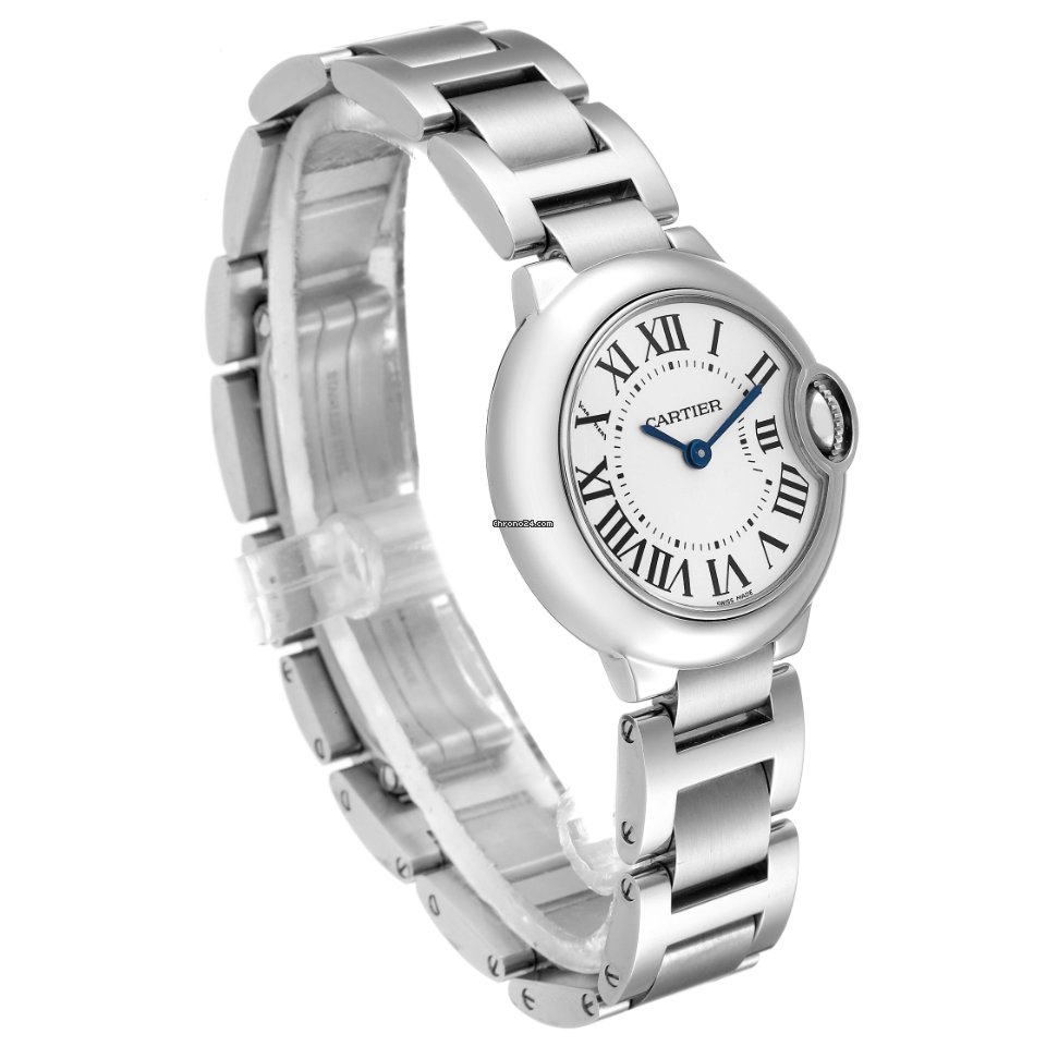 Cartier Ballon Bleu 28mm Womens watch Quartz Steel W69010Z4 Replica 4