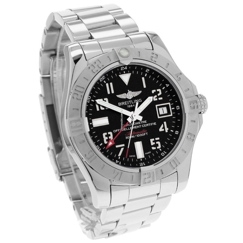 IMG_9081 Breitling Avenger II GMT Mens watch Unisex Automatic Steel A32390111B2A1 Replica 4