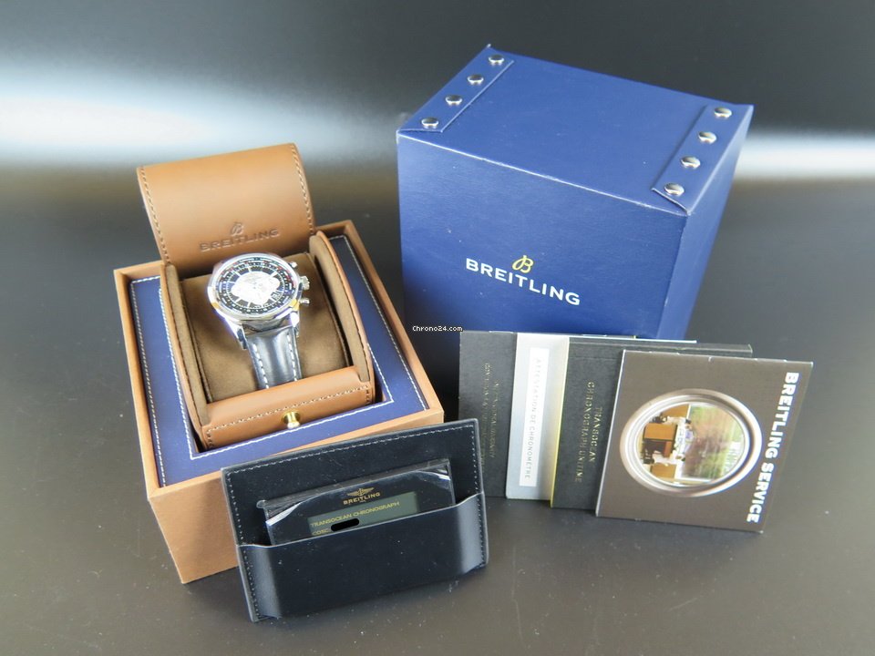 IMG_9081 Breitling Transocean Chronograph Unitime Mens watch Unisex Automatic Steel AB0510U4 Replica 4