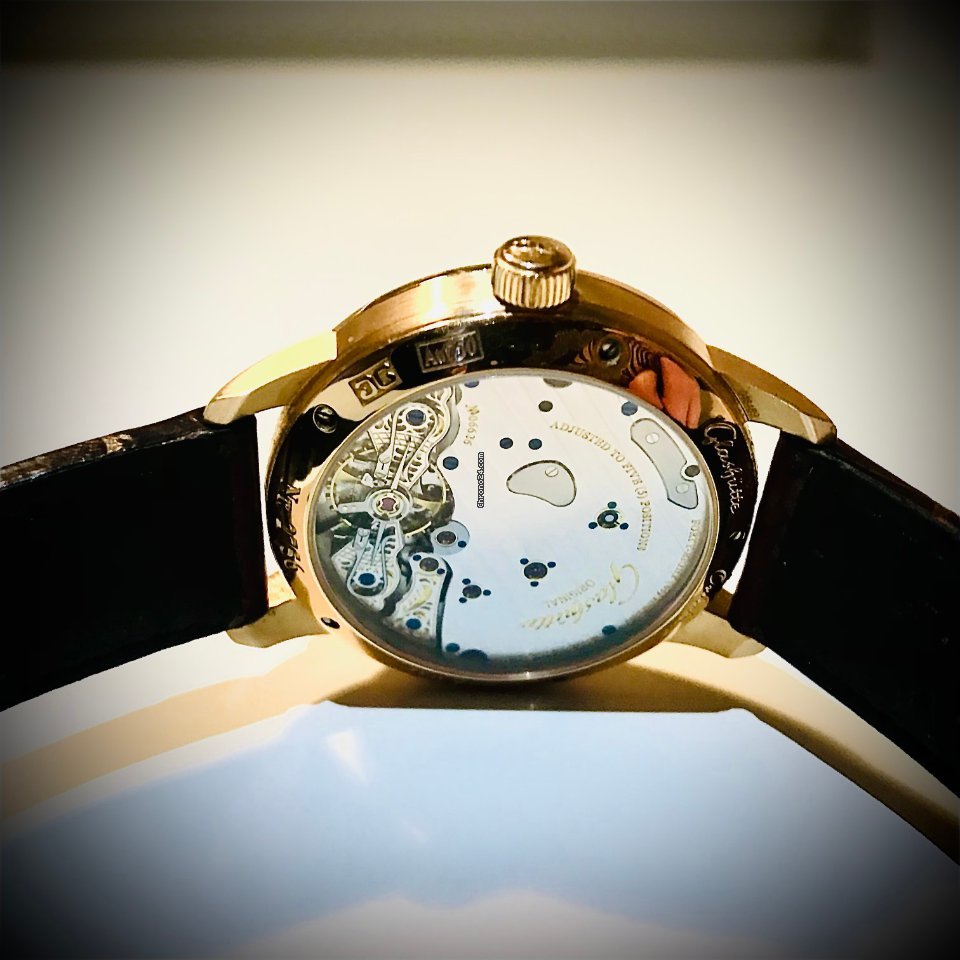 IMG_9081 Glashutte Original PanoReserve Mens watch Unisex Manual winding Rose gold 1-65-01-25-15-05 Replica 4