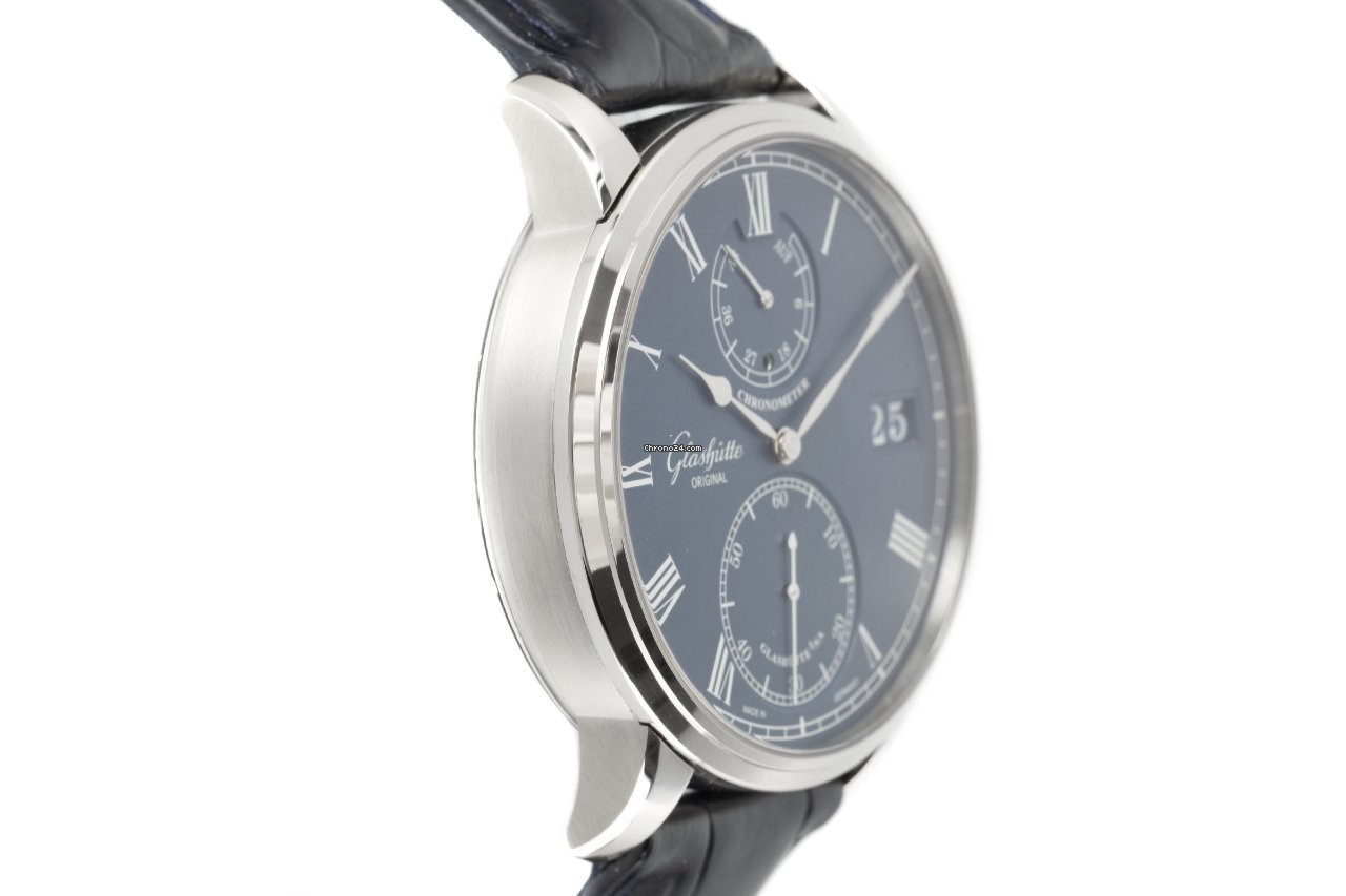 IMG_9081 Glashutte Original Senator Chronometer Mens watch Unisex Manual winding White gold 1-58-01-05-34-30 Replica 4