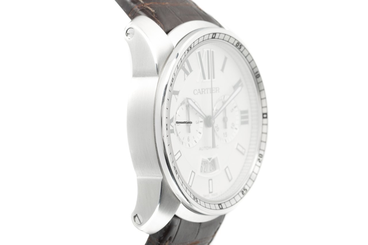 Cartier Calibre de Cartier Chronograph Mens watch Unisex Automatic Steel 3578 Replica 4