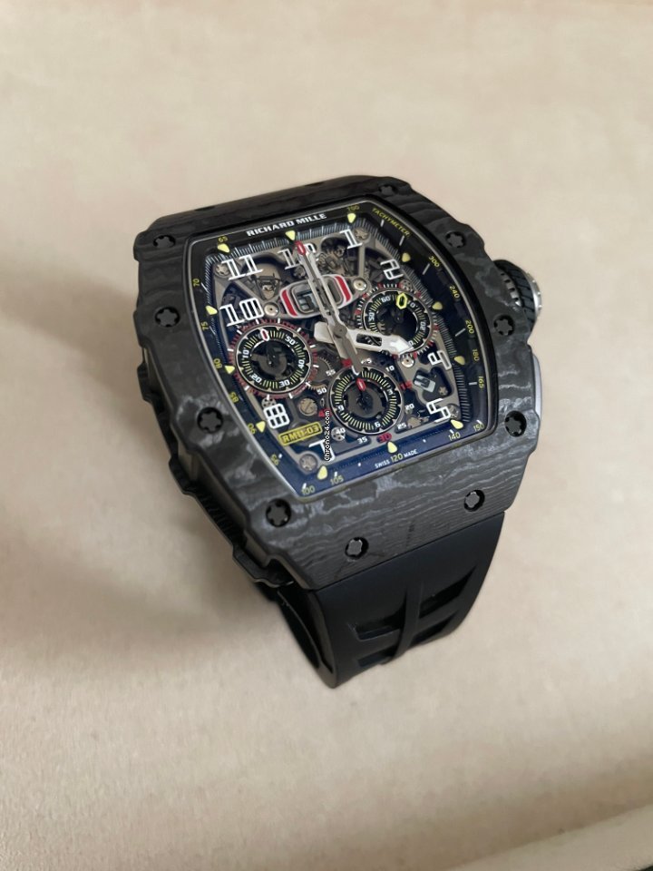 IMG_9081 Richard Mille RM 011 Mens watch Unisex Automatic Titanium RM 11-03 Replica 4