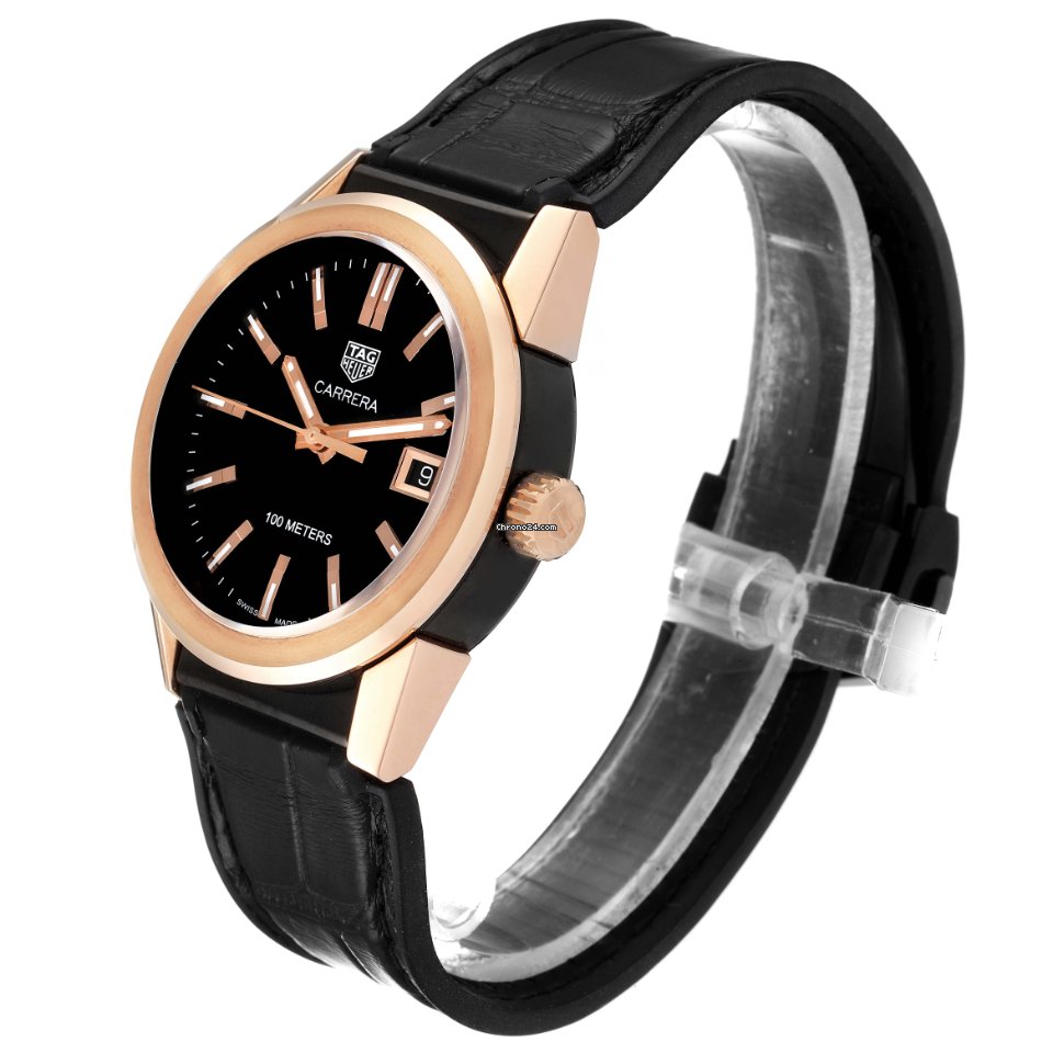TAG Heuer Carrera Lady Womens watch Quartz Gold Steel WBG1351.FC6418 Replica 4
