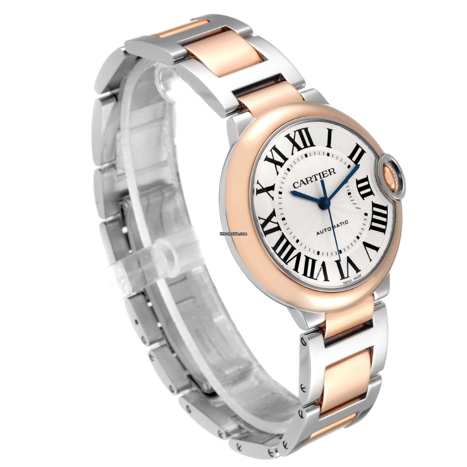 IMG_9081 Cartier Ballon Bleu 36mm Womens watch Automatic Gold Steel W2BB0003 Replica 4