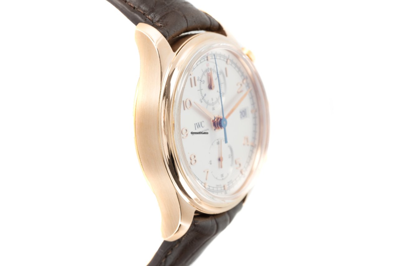 IMG_9081 IWC Portuguese Chronograph Mens watch Unisex Automatic Red gold IW390402 Replica 4