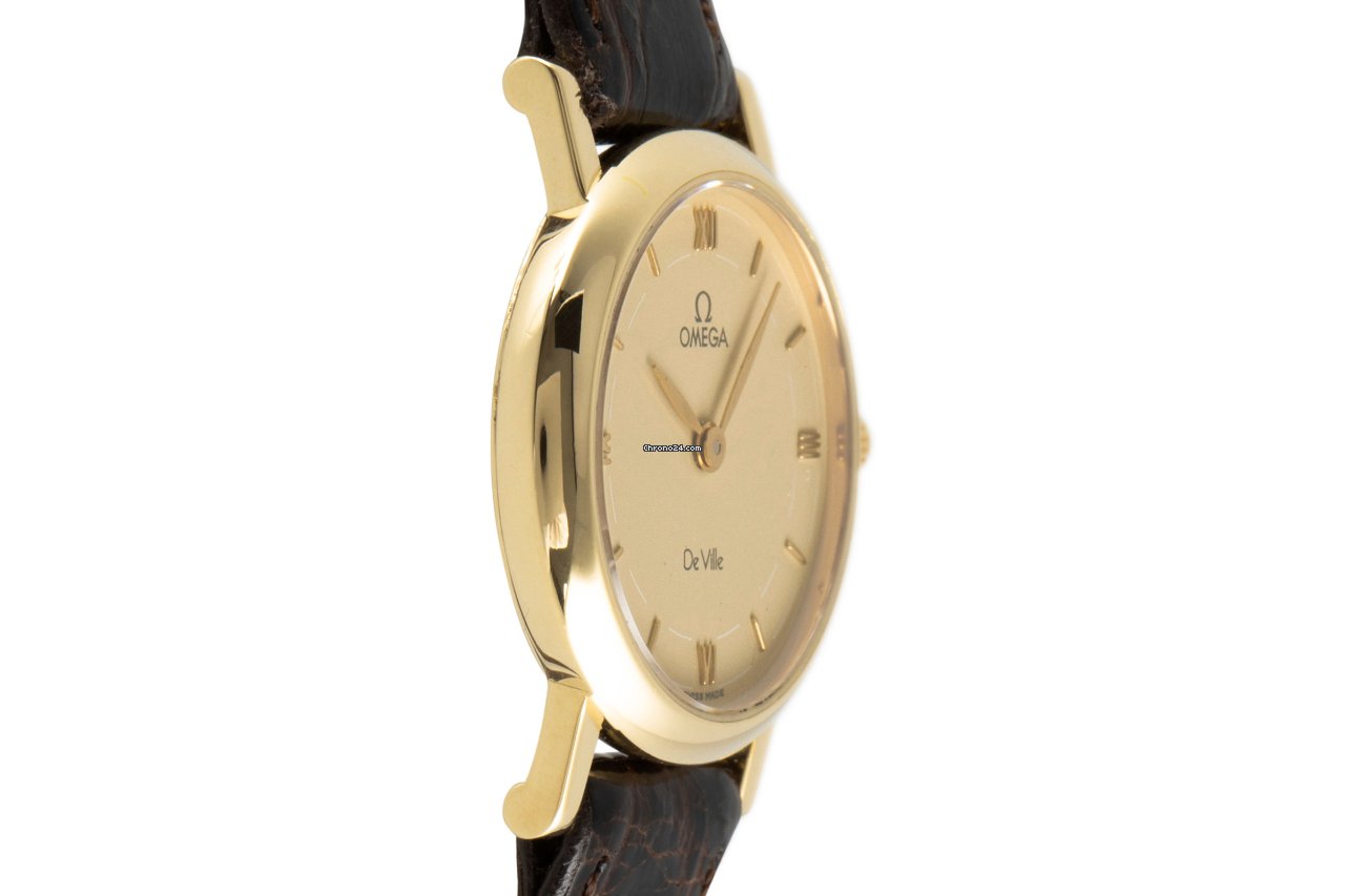 Omega De Ville Womens watch Quartz Yellow gold 595.1111 Replica 4