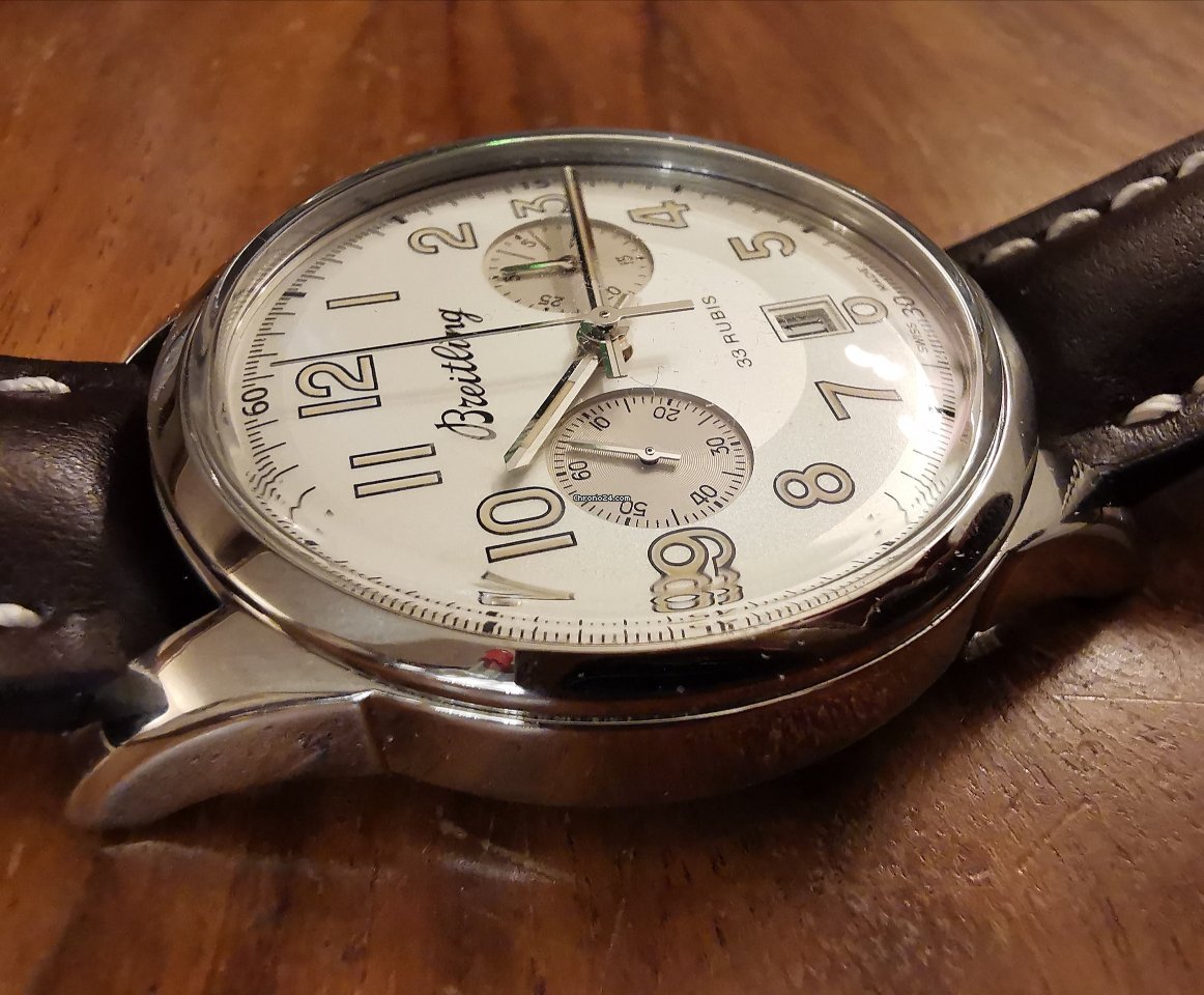IMG_9081 Breitling Transocean Chronograph 1915 Mens watch Unisex Manual winding Steel AB141112 G799 743P Replica 4