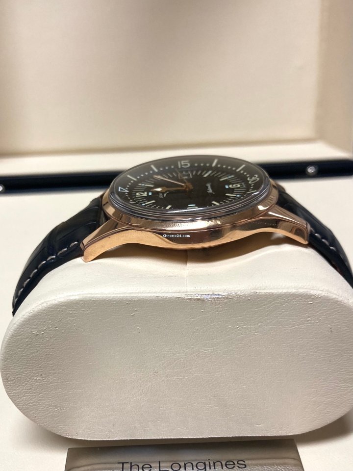 IMG_9081 Longines Legend Diver Mens watch Unisex Automatic Rose gold L3.674.8.50.0 Replica 4