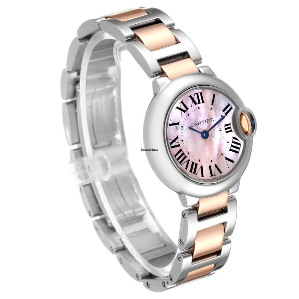 IMG_9081 Cartier Ballon Bleu 28mm Womens watch Quartz Steel W6920034 Replica 4