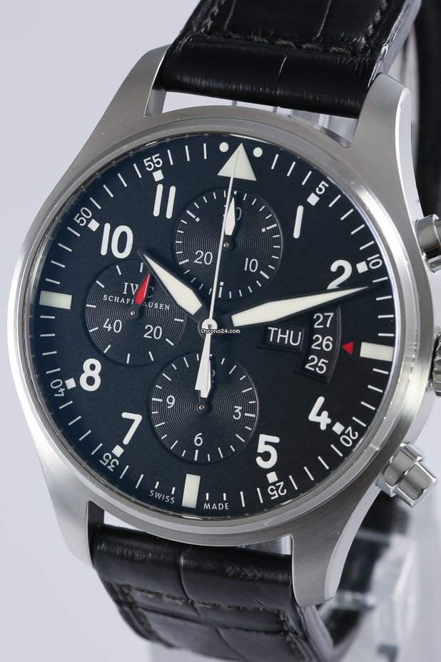 IMG_9081 IWC Pilot Chronograph Mens watch Unisex Automatic Steel IW3777-01 Replica 4