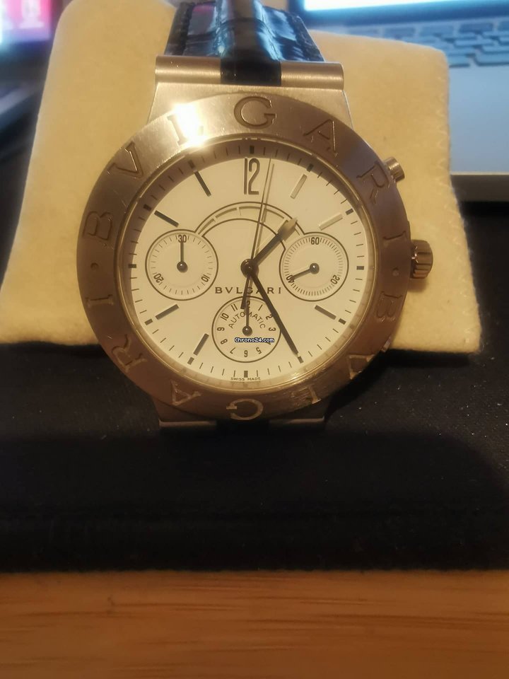 Bulgari Diagono Mens watch Unisex Automatic White gold CHW40GAM Replica 4