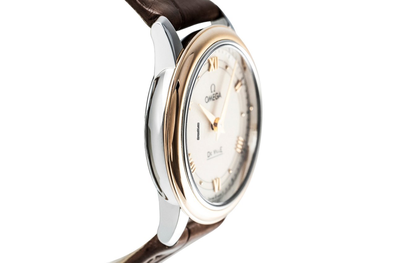 Omega De Ville Prestige Womens watch Quartz Gold Steel 424.23.27.60.09.001 Replica 4