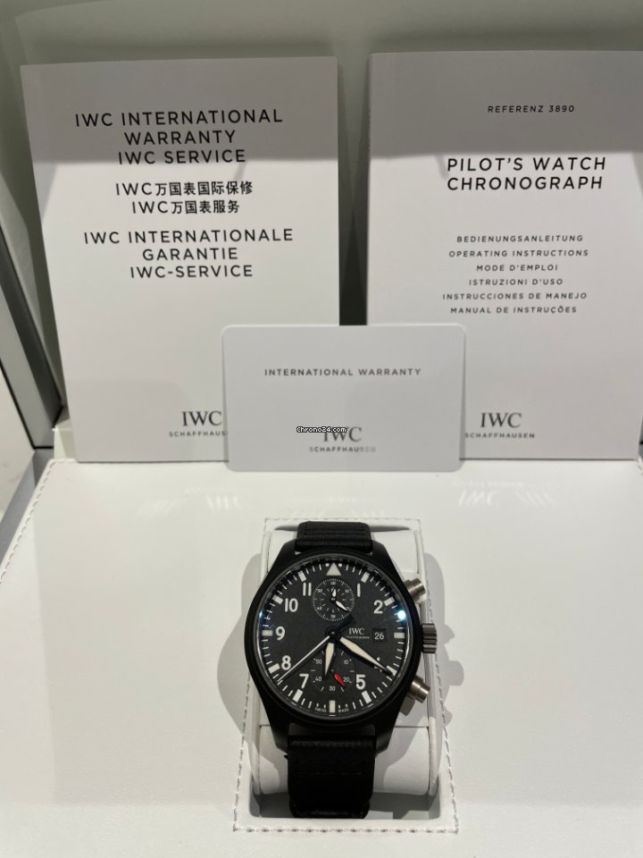 IMG_9081 IWC Pilot Chronograph Top Gun Mens watch Unisex Automatic Ceramic IW389001 Replica 4