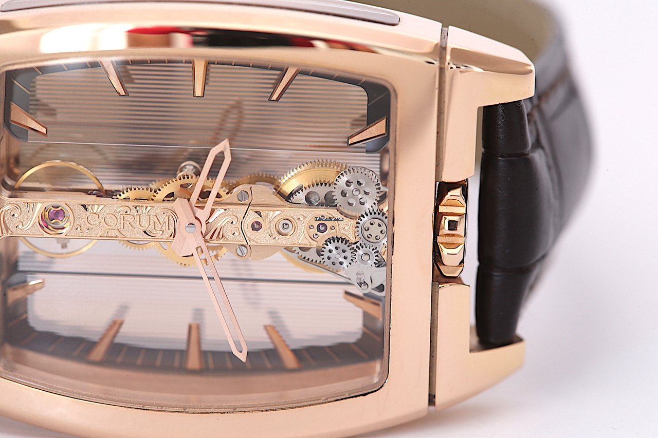 Corum Golden Bridge Mens watch Unisex Rose gold 113.160.55 0002 0000 Replica 4