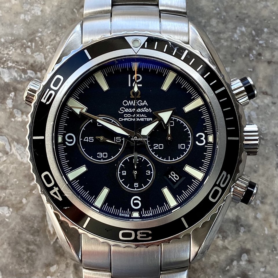 IMG_9081 Omega Seamaster Planet Ocean Chronograph Mens watch Unisex Automatic Steel 2210.50.00 Replica 4