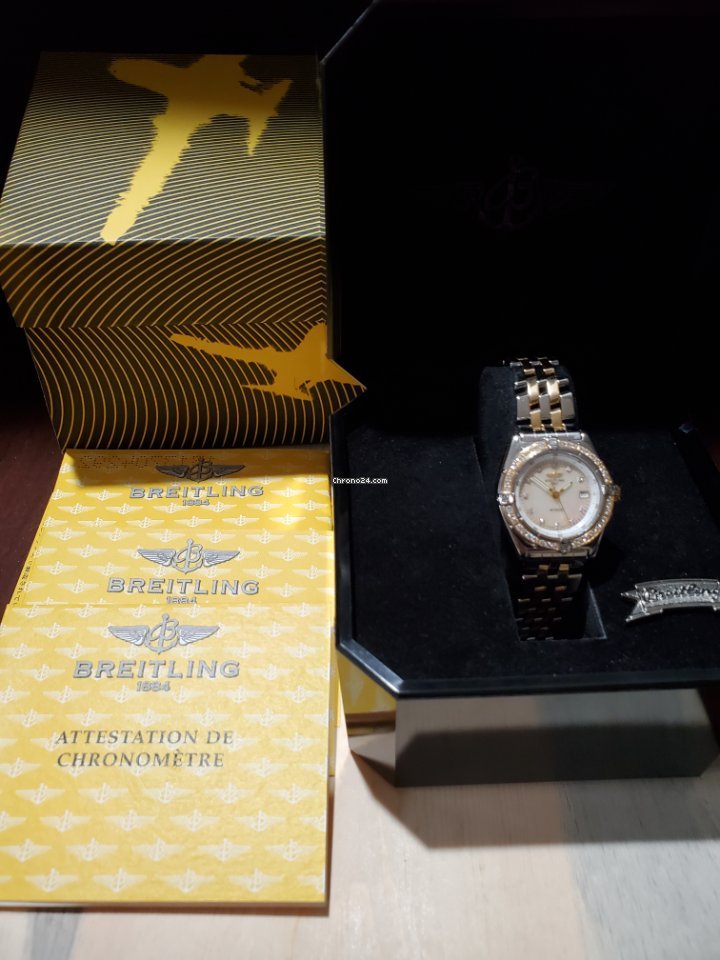 Breitling Wings Lady Womens watch Quartz Gold Steel D67350 Replica 4