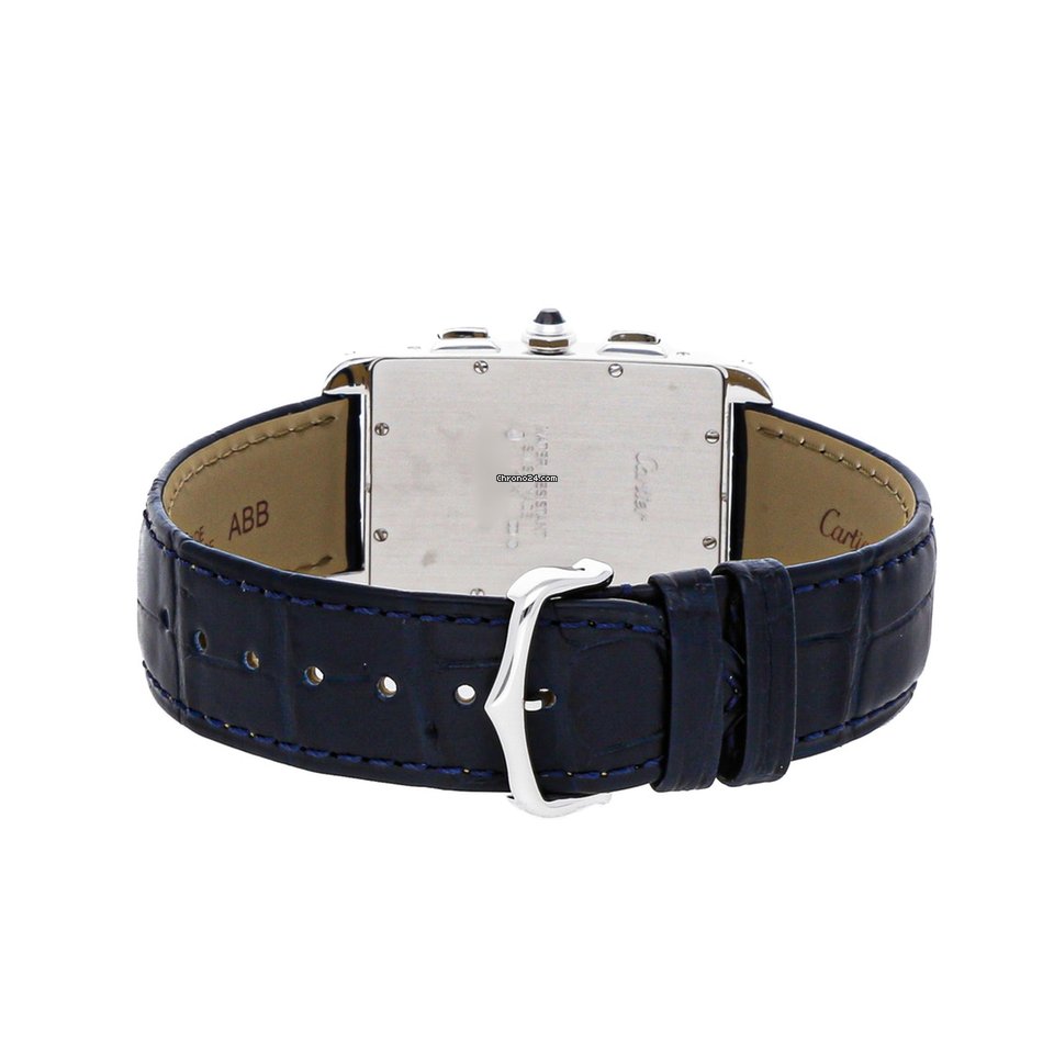 IMG_9081 Cartier Tank Americaine Mens watch Unisex Quartz White gold W2603356 Replica 4
