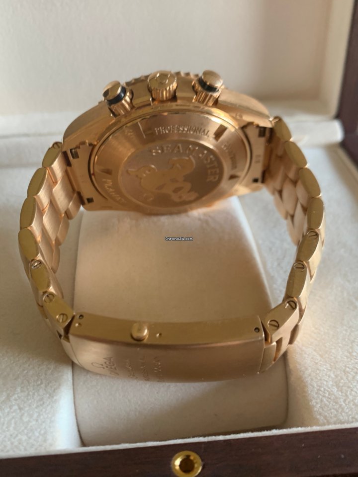 Omega Seamaster Planet Ocean Chronograph Mens watch Unisex Automatic Rose gold 222.60.46.50.01.001 Replica 4