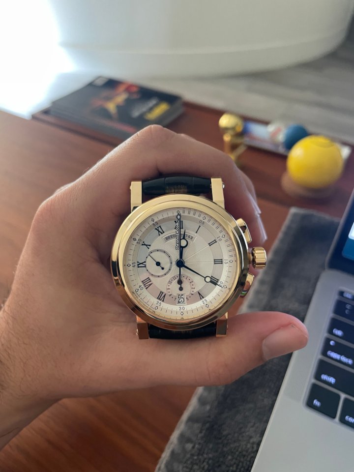 IMG_9081 Breguet Marine Mens watch Unisex Automatic Yellow gold 5827BA 12 9Z8 Replica 4