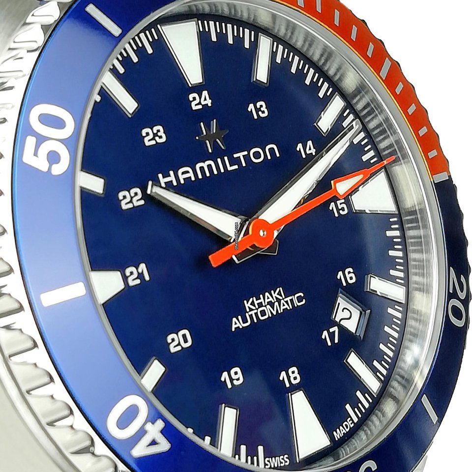 IMG_9081 Hamilton Khaki Navy Scuba Mens watch Unisex Automatic Steel H82365941 Replica 4