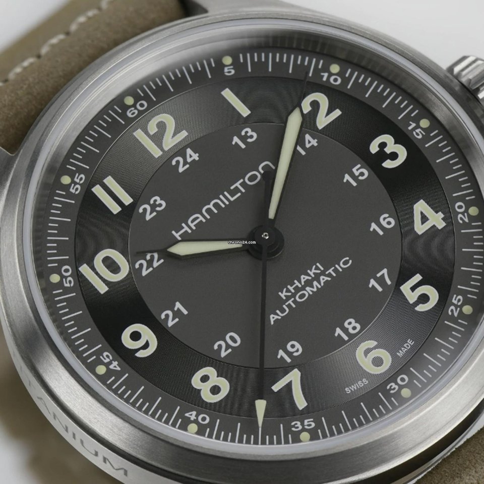 IMG_9081 Hamilton Khaki Field Titanium Mens watch Unisex Automatic Titanium H70545550 Replica 4