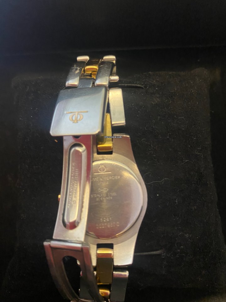 IMG_9081 Baume & Mercier Linea Womens watch Quartz Gold Steel MV045203 Replica 4