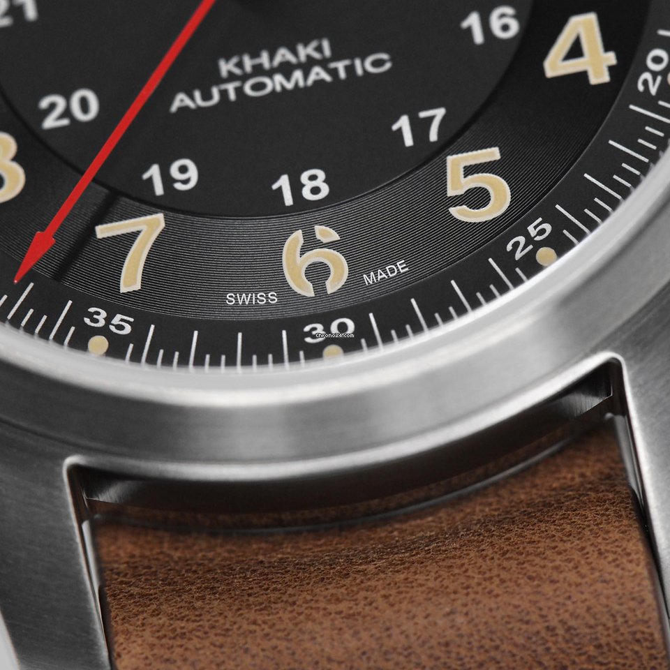 Hamilton Khaki Field Titanium Mens watch Unisex Automatic Titanium H70645533 Replica 4