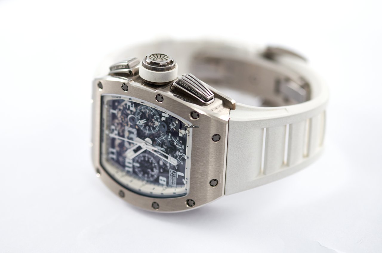 Richard Mille RM 011 Mens watch Unisex Automatic White gold RM011 Replica 4