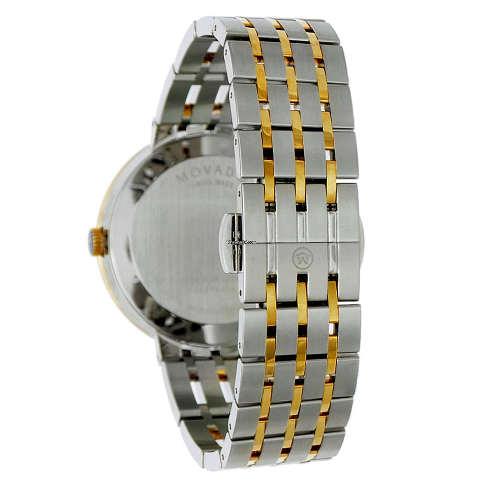 IMG_9081 Movado Esperanza Mens watch Unisex Quartz Gold Steel 0607058 Replica 4
