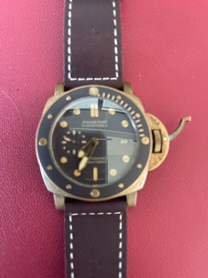 IMG_9081 Panerai Luminor Submersible Mens watch Unisex Automatic Bronze PAM 00968 Replica 4